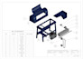 custom design autocad 2d and 3d with dimensions and full bom